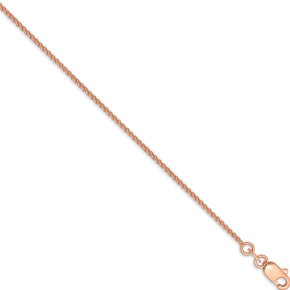 1mm 14k Rose Gold Solid Polished Spiga Chain Necklace, 18 Inch - Picture 1 of 5
